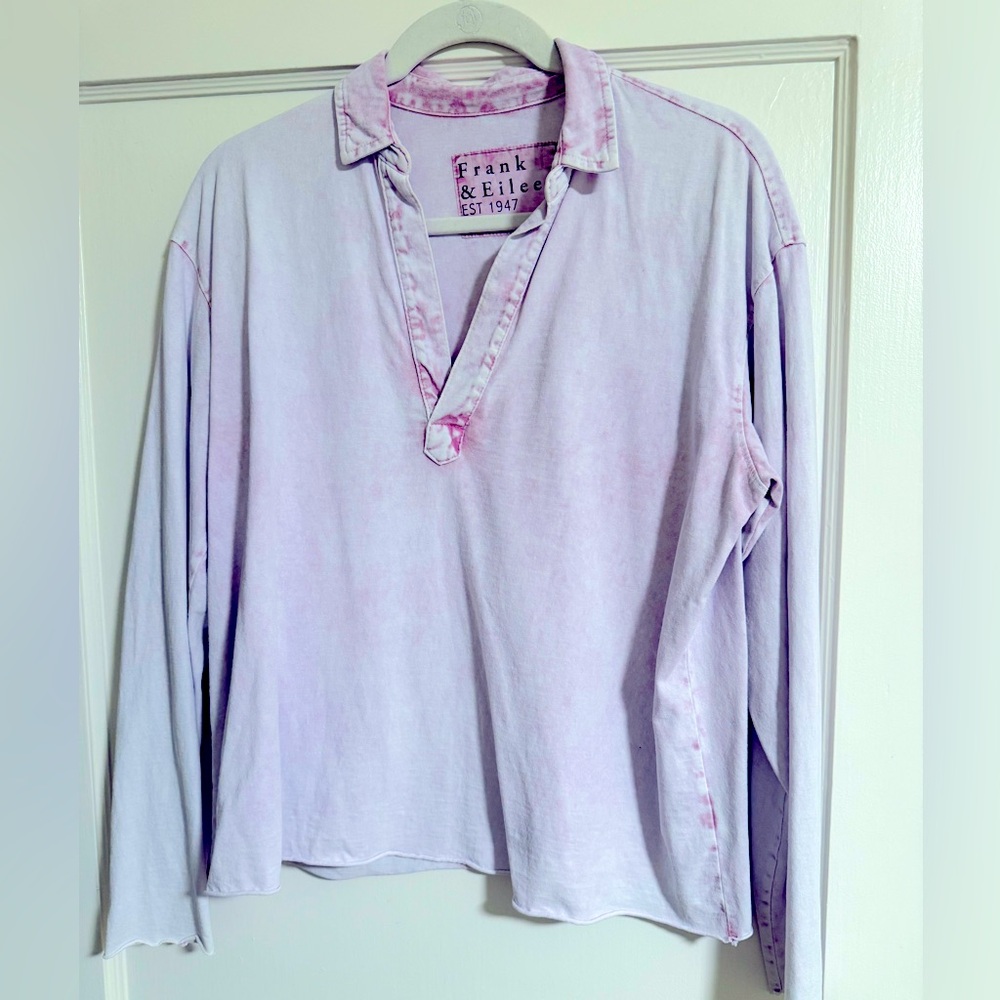 Frank & Eileen Patrick Popover Henley Shirt in brushed pink